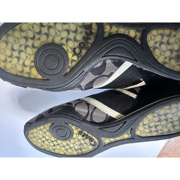 Coach Women's Jenney Q1036 Beige Black Signature Print Sneaker Shoes Size 7.5 M - Picture 5 of 5